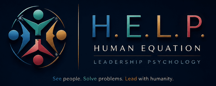 H.E.L.P. Human Equation Leadership Psychology logo