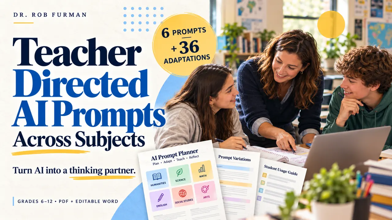 Teacher Directed AI Prompts Across Subjects: six prompts and 36 subject adaptations